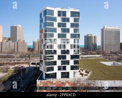 City Hyde Park Apartments designed by Studio Gang Stock Photo