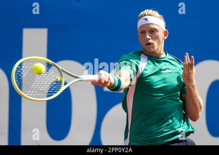 Barcelona, Spain. 21st Apr, 2023. BARCELONA, SPAIN - APRIL 21: .Alejandro Davidovich Fokina during the Barcelona Open Banc Sabadell 70 Trofeo Conde de Godo game against Carlos Alcaraz at the Real Club de Tenis Barcelona on April 21, 2023 in Barcelona, Spain (Credit Image: © Gerard Franco/DAX via ZUMA Press Wire) EDITORIAL USAGE ONLY! Not for Commercial USAGE! Stock Photo