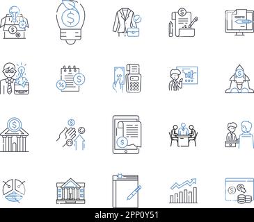 Assets line icons collection. Property, Equity, Resources, Investment ...