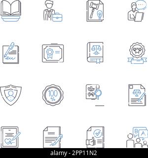 Choices line icons collection. Options, Decisions, Alternatives, Variety, Preferences, Opportunities, Selection vector and linear illustration Stock Vector