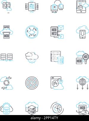 Digitalization line icon. Advanced, technological, efficiency ...