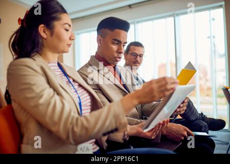 Entrepreneurs and business people conference in meeting room Stock Photo