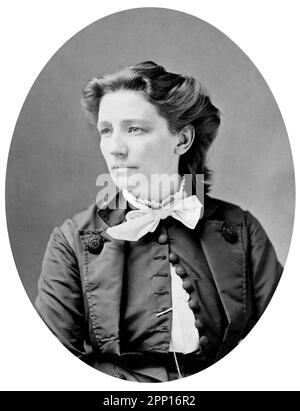 Victoria Woodhull. Portrait of the American suffragist and presidential candidate, Victoria Claflin Woodhull (1838-1927) by Mathew Brady, c. 1870 Stock Photo