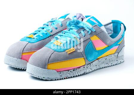 Nike Cortez x Union LA Smoke Grey Stock Photo - Alamy