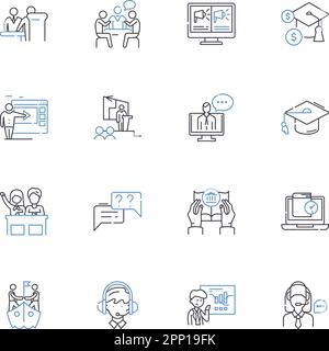 Cultivating line icons collection. Farming, Sowing, Harvesting, Growing, Planting, Tilling, Nurture vector and linear illustration. Fertilizing Stock Vector