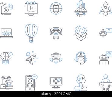 Web analytics line icons collection. Data, Traffic, Conversion, SEO, Metrics, Reports, Insights vector and linear illustration. Behavior,Engagement Stock Vector