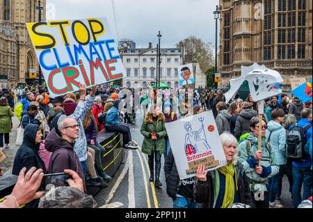 London, UK. 21st Apr, 2023. Extinction Rebellion starts it Big One, Unite to Survive, action around Parliament Square and Westminster. Credit: Guy Bell/Alamy Live News Stock Photo