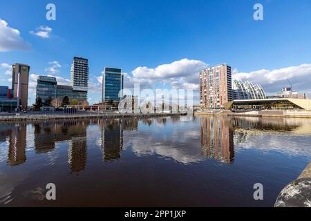 The Alchemist MediaCity UK, MediaCityUK, North Bay, Salford Quays, Manchester Ship Canal , England, UK Stock Photo