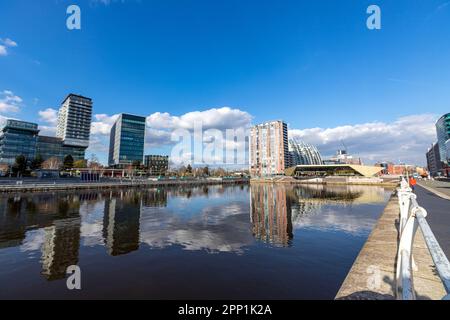 The Alchemist MediaCity UK, MediaCityUK, North Bay, Salford Quays, Manchester Ship Canal , England, UK Stock Photo