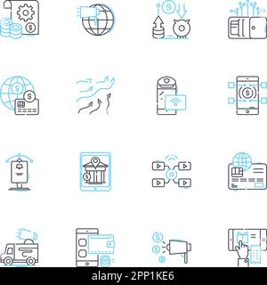 Retail therapy linear icons set. Shopping, Therapy, Happiness, Relaxation, Satisfaction, Comfort, Recreation line vector and concept signs. Fun,Relief Stock Vector