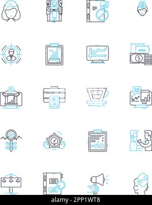 Mtary industry linear icons set. Manufacturing, Production, Assembly, Machining, Engineering, Fabrication, Welding line vector and concept signs Stock Vector
