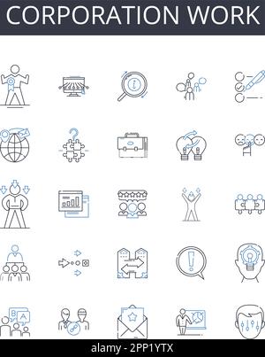 Collar an establishment line icons collection. Authority, Control ...