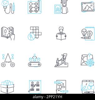 Conservatory linear icons set. Glasshouse, Greenhouse, Sunroom, Solarium, Garden room, Wintergarden, Botanical line vector and concept signs. Oasis Stock Vector