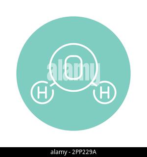 Water formule color line icon. Pictogram for web page, mobile app, promo. Stock Vector