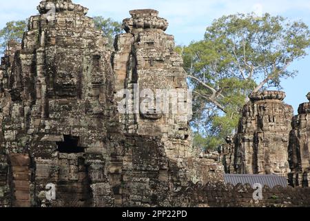 An ancient brick structure situated near the renowned Angkor Wat temple ...