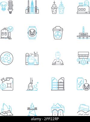 Agile development linear icons set. Iterative, Scrum , Sprint, Collaboration, Flexibility, Continuous, Feedback line vector and concept signs Stock Vector