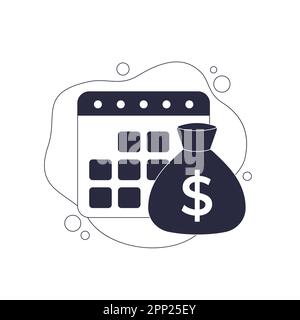 deposit period vector illustration with money bag Stock Vector