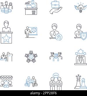 Professional associations line icons collection. Nerking, Career ...