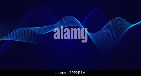Abstract banner with a flowing waves design Stock Vector