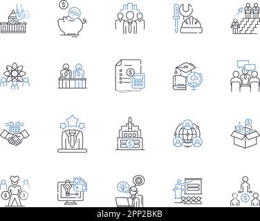 E-commerce management line icons collection. Inventory, Pricing, Sales, Marketing, Analytics, Advertising, Optimization vector and linear illustration Stock Vector