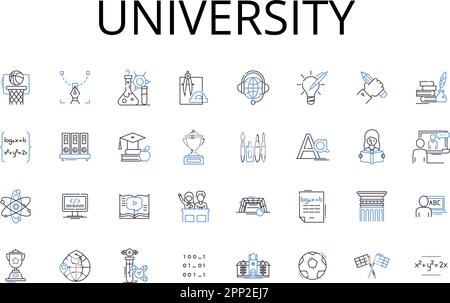 Polytechnic line icons collection. Education, Innovation, Technology ...