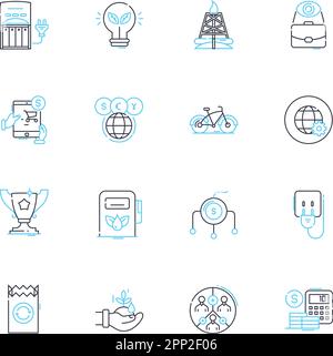 Globalization linear icons set. Interconnectedness, Integration ...