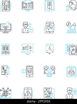 Promotions linear icons set. Discounts, Specials, Coupons, Freebies, Bonuses, Offers, Bargains line vector and concept signs. Incentives,Deals Stock Vector