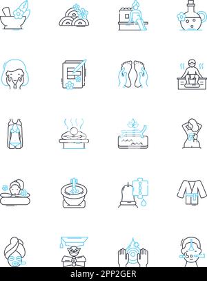TCM Traditional Chinese Medicine icons and pictograms. Artworks depict ...