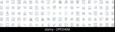 Medical administration line icons collection. Billing, Coding, Compliance, Claims, Records, Insurance, Reimbursement vector and linear illustration Stock Vector