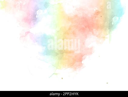 Pastel coloured hand painted abstract watercolour background Stock Vector