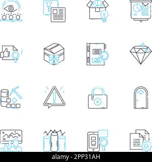 Cohort analysis vector line icon, linear concept, outline sign, symbol ...