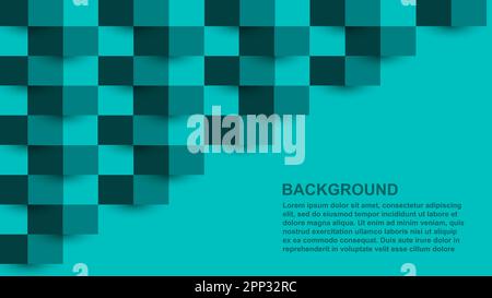 Vector Squares Abstract Background. Science Technology Three Dimensional Block Structure Conceptual Wallpaper. Stock Vector