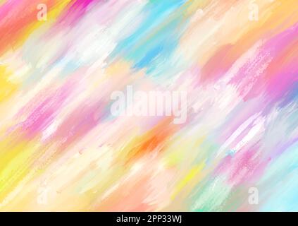 Pastel coloured background with abstract oil painted brush strokes Stock Vector
