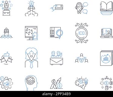 Indemnification line icons collection. Compensation, Security ...