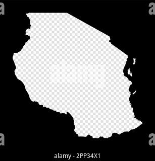 Tanzania country map, simple black silhouette Stock Vector Image & Art ...