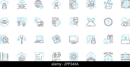 Inventory management line icons collection. Stock, Warehouse, Tracking ...