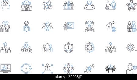 Financial reporting line icons collection. Balance, Profitability, Income, Assets, Liabilities, Equity, Cash vector and linear illustration Stock Vector