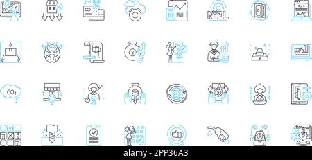 Community progress linear icons set. Growth, Development, Improvement, Advancement, Success, Thriving, Prosperity line vector and concept signs Stock Vector