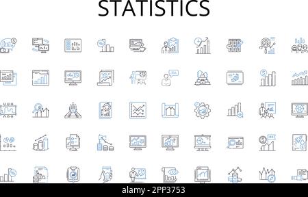 Statistics line icons collection. Radeon, Nvidia, GeForce, Intel, Sapphire, ASUS, MSI vector and linear illustration. EVGA,Zotac,XFX outline signs set Stock Vector