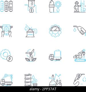 Tourism industry linear icons set. Adventure, Beaches, Castles, Culture, Festivals, Food, Glamping line vector and concept signs. Heritage,Hiking Stock Vector