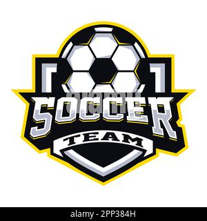 Soccer Team Mascot Logo Design Stock Vector