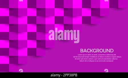 Vector Squares Abstract Background. Science Technology Three Dimensional Block Structure Conceptual Wallpaper. Stock Vector