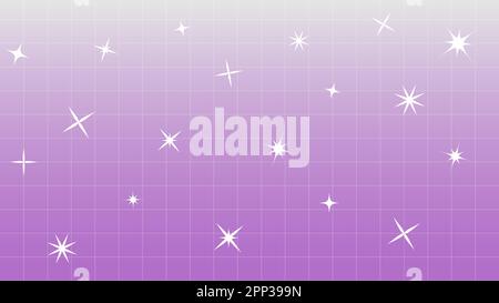Retrowave purple background with stars, banner, print, wallpaper, abstract background Stock Vector