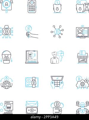 Cloud services linear icons set. Cloud, Storage, SaaS, PaaS, IaaS, Virtualization, Security line vector and concept signs. Backup,Hybrid,Migration Stock Vector