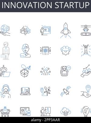 Piering project line icons collection. Foundation, Piers, Support ...