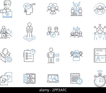 Receipts line icons collection. Transaction, Proof, Record, Itemized ...