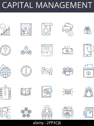 Fiscal asset line icons collection. Revenue, Budget, Investment ...