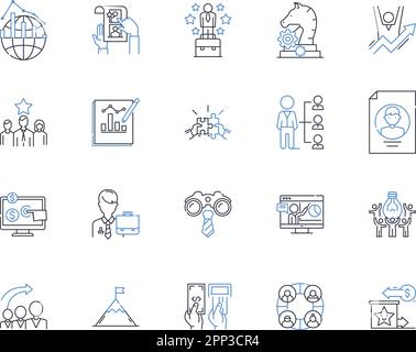 Rationalization line icons collection. Efficiency, Justification, Logic ...