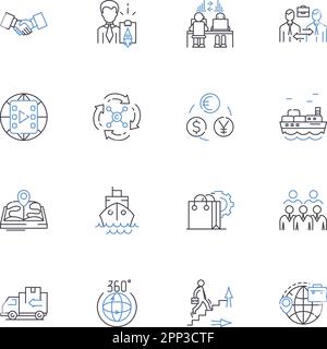 Interchange line icons collection. Transfer, Exchange, Conversion, Swap ...
