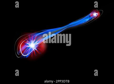 Quantum entanglement, conceptual illustration Stock Photo